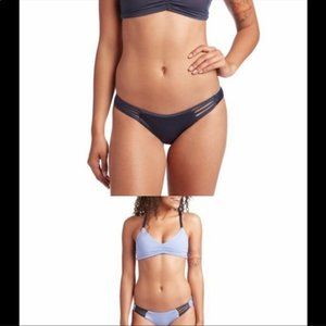 Patagonia Nena blue reversible string bikini new M